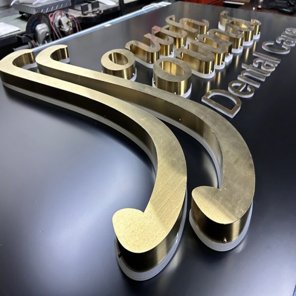 3D backlit signage | customized outdoor logo | lighting signage 3D brushed metal characters | 3D commercial signage | 3D customized office signage | 3D led signage | 3D led signage - 图片 2