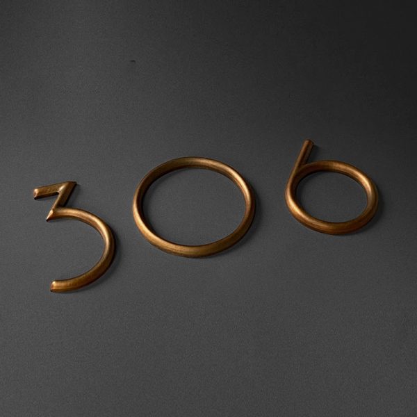 Customized spherical old copper characters three-dimensional metal characters | Brass Digital Accommodation Hotel house number room number - 图片 3