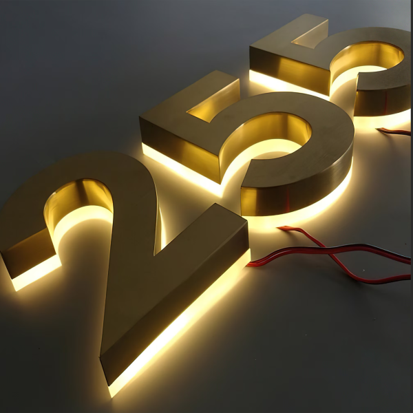 3D back luminous commercial signage | LED metal logo signage | Luminous signage | Personalized signage | Company signage | Commercial signage