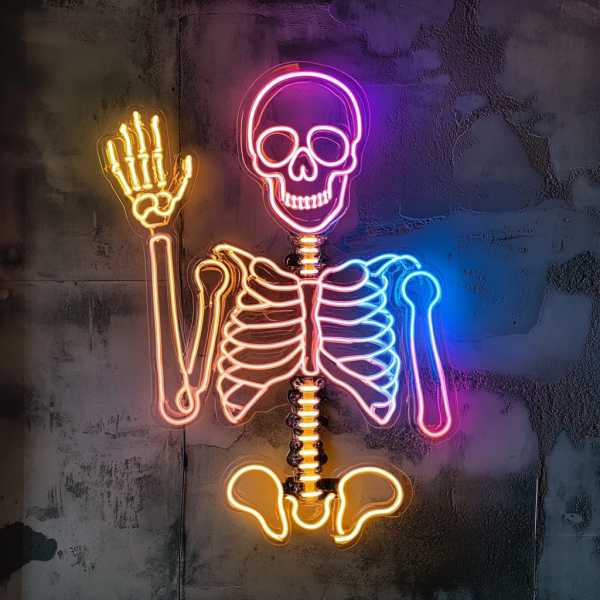 Skull Waving Neon Lights | Skull LED Neon Lights | Halloween Decoration | Deaper Lights | Horror House Decoration | Bar Neon Lights | Party Decoration Lights | Event Neon Lights | Birthday Gifts | Personalized Neon Lights | Home Decoration | Custom neon sign | Custom led sign