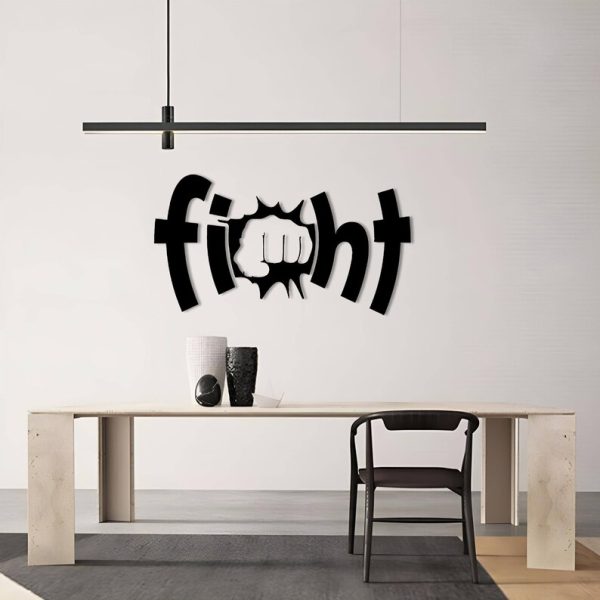 Fight 3D metal wall decoration | Fist wall decoration | Metal gym logo | Fight sports decoration | Creative wall decoration | Metal wall carving | Sports letters - 图片 3