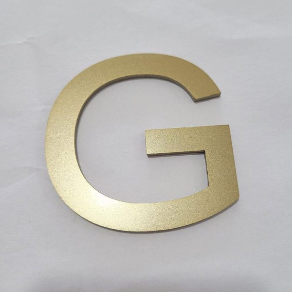 3D champagne gold letter | floor signboard | flat hollow metal letter | copper signboard letter | hotel office signboard - 图片 4