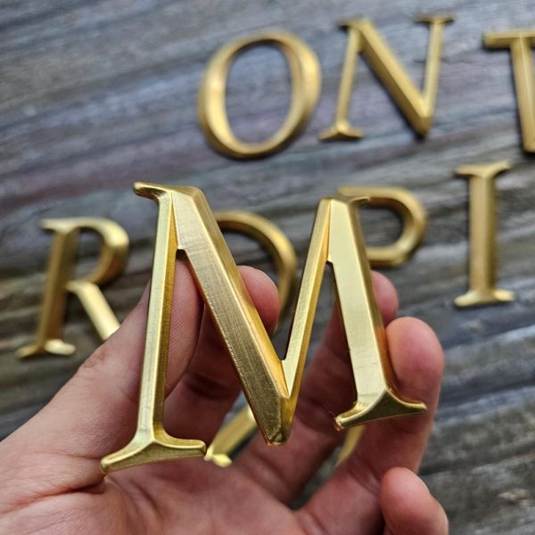 Custom Brass Signage | Modern Door Number | Brass Door Number | Golden Door Number | Golden Room Number | Customized 3D Brass Numbers, Letters - 图片 3