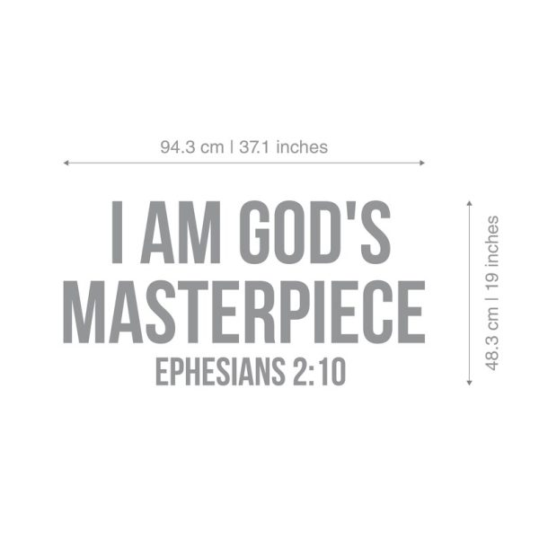 I am a masterpiece of God | Ephesus 2.10 | Religious Wall Sign | 3D Letter Customization | Christian Wall Decoration | Bible Scripture Wall Decoration - 图片 4