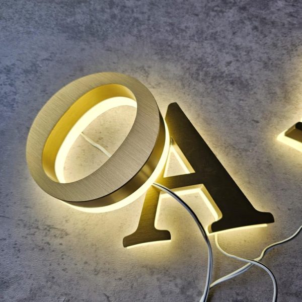 Customized Commercial LED Signage | Lighting Signage | Backlit Stainless Steel 3D Letter Signage | 3D Metal Signage | Storefront Company Luminous Logo Text Signage - 图片 4
