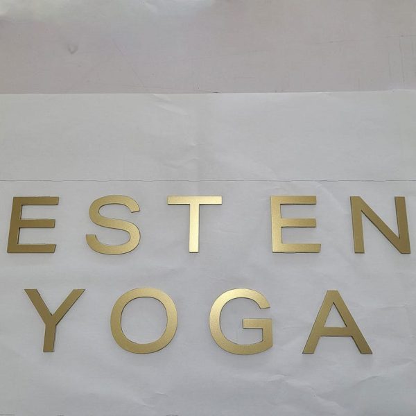 3D champagne gold letter | floor signboard | flat hollow metal letter | copper signboard letter | hotel office signboard