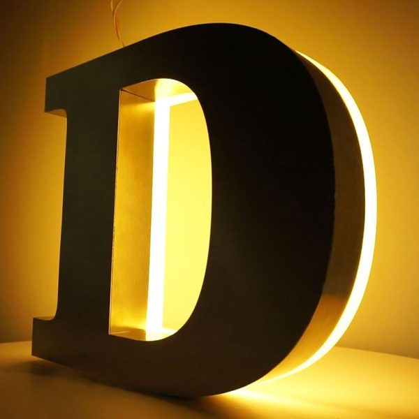 Customized 3D Backlit Commercial Signage | Metal Logo Signage | 3D Metal Backlighting Signage | Business Signage | Backlit Signage | Lobby Signage | Reception Signage | LED Backlit Letter - 图片 2