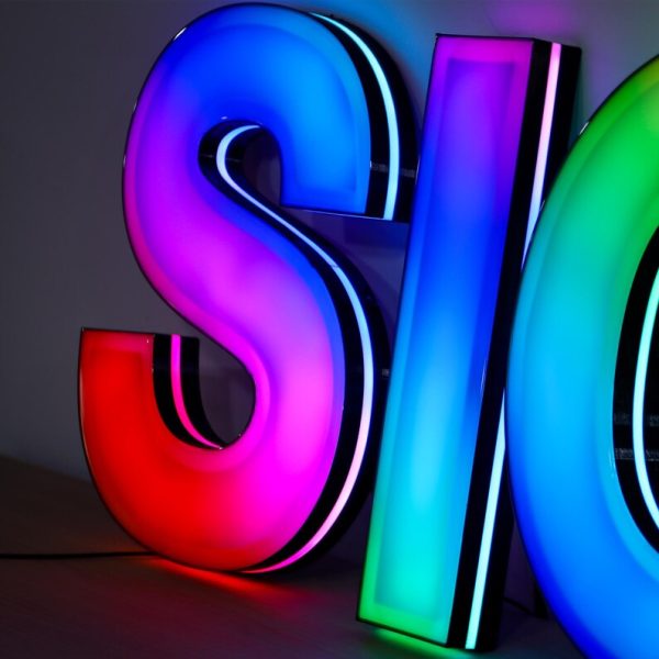 LED Channel Letters | RGB Custom Logo Signage | 3D Letter Signage | Company Wall Logo Signage | Commercial Signage | Beauty Salon Bar Signage | 3D Letter Signage - 图片 3