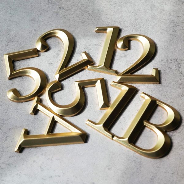 Custom solid 3D metal house letters and numbers | Personalized 3D bronze letters | Suitable for home, room and logo design