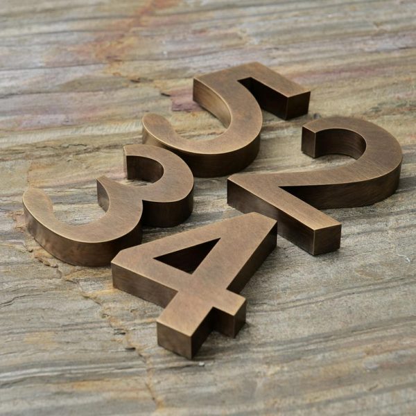Custom 3D Vintage Brass Alphabet Numbers Metal Signage | Custom Metal Logo | Custom 3D Metal Backlit Logo | Custom Vintage Metal Numeric Alphabet - Commercial or Residential - 图片 4