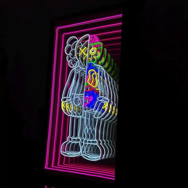 Custom LED Infinite Mirror Art Lighting Logo | Unique Wall Decoration | Personalized Modern Home Design Glowing Display - 图片 2
