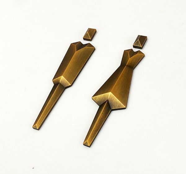 Customized high-end series luxury 3D metal signage | bathroom signage | bathroom signage | bathroom signage | toilet signage | door signage | hotel signage