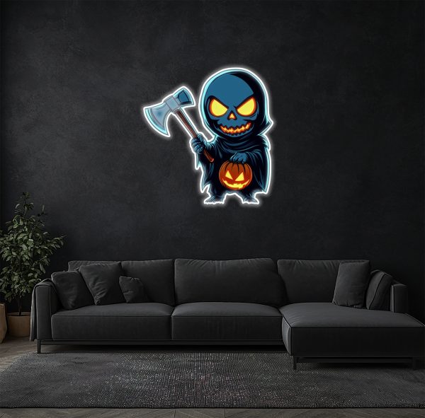 Horror Neon | Halloween Ghost Neon | Cute Ghost Sign | Horror LED Sign | Ghost Wall Sign | Halloween Wall Decoration | UV Printed Christmas Day Neon Sign | Custom neon sign | Custom led sign