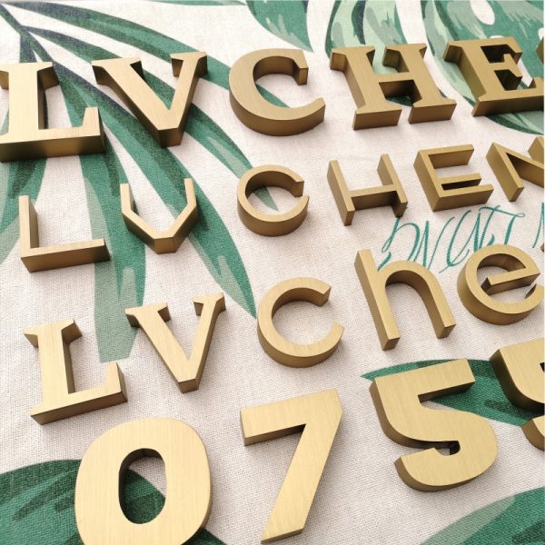 Customized personalized 3D metal alphanumeric signage | Customized business wall decoration | Customized high-quality metal alphanumeric | Custom stainless steel slot alphanumeric