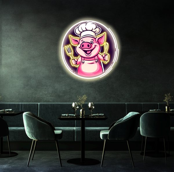 Cute Pig Light Sign | Pig Neon Light | Pig Night Light | Edge Glow LED | Pig Art Sign | Pig Baby Light Sign | UV Printing Sign Neon Signage | Custom neon sign | Custom led sign | Custom neon sign | Custom led sign - 图片 2