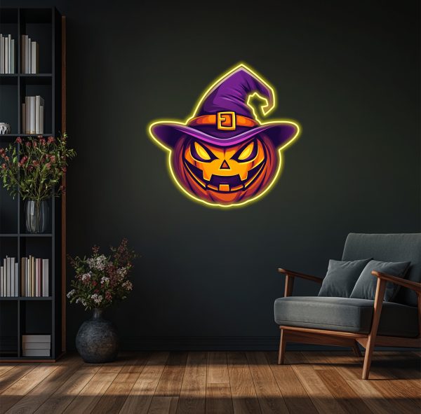 Halloween Neon | Happy Halloween Neon | Halloween Pumpkin Neon | Halloween Decoration Logo | Pumpkin Hat Decoration | Witch Hat Decoration | Halloween Neon | UV Printing Christmas Neon Logo | Custom neon sign | Custom led sign - 图片 3