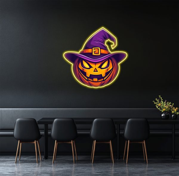 Halloween Neon | Happy Halloween Neon | Halloween Pumpkin Neon | Halloween Decoration Logo | Pumpkin Hat Decoration | Witch Hat Decoration | Halloween Neon | UV Printing Christmas Neon Logo | Custom neon sign | Custom led sign - 图片 4