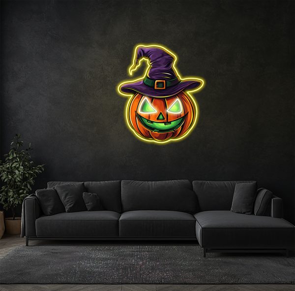 Glowing pumpkin neon | Halloween party and home decoration ghost LED decoration | Cute pumpkin LED neon light | Holiday atmosphere | Custom neon sign | Custom led sign
