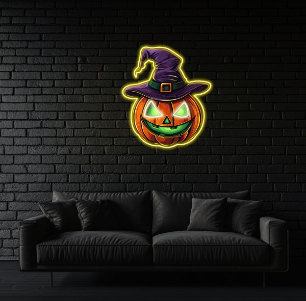 Glowing pumpkin neon | Halloween party and home decoration ghost LED decoration | Cute pumpkin LED neon light | Holiday atmosphere | Custom neon sign | Custom led sign - 图片 2