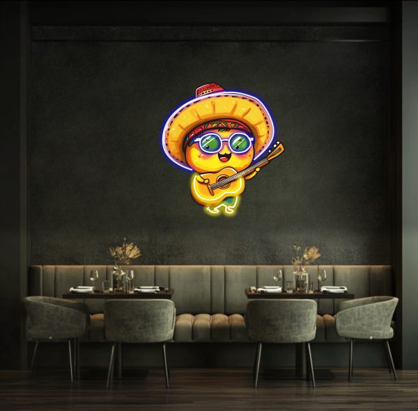 Cute Kawaii Cartoon Little Man Playing Guitar | Customized Neon Logo | Acrylic UV Neon Logo | UV Printed Acrylic Logo | Customized Wall Decoration | Customized LED Commercial Logo |  Custom Logo Neon | Custom LED Light | Custom Logo Commercial Neon | Restaurant Wall Decoration | Bar Logo Personalized Neon | Opening Gifts | Custom neon sign | Custom led sign - 图片 4