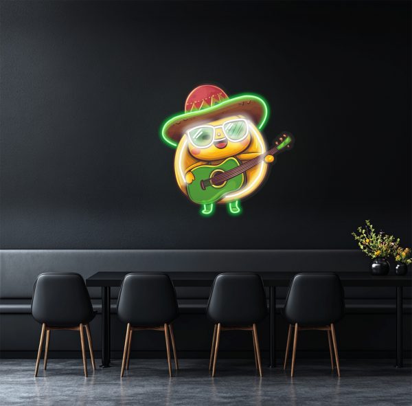 Kawaii Cartoon Little Man Wears Sunglasses Playing Guitar | Custom Neon Sign | Acrylic UV Neon Sign | UV Printed Acrylic Sign | Custom Wall Decoration | Custom LED Business Logo | Custom Logo Neon | Custom LED Light | Custom Logo Commercial Neon | Restaurant Wall Decoration | Bar Sign Personalized Neon | Opening Gift | Custom neon sign | Custom led sign