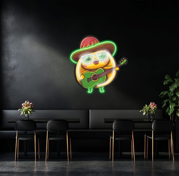 Kawaii Cartoon Little Man Wears Sunglasses Playing Guitar | Custom Neon Sign | Acrylic UV Neon Sign | UV Printed Acrylic Sign | Custom Wall Decoration | Custom LED Business Logo | Custom Logo Neon | Custom LED Light | Custom Logo Commercial Neon | Restaurant Wall Decoration | Bar Sign Personalized Neon | Opening Gift | Custom neon sign | Custom led sign - 图片 3