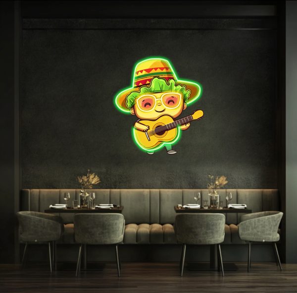 Cute cartoon villain wears vegetables to play guitar | Custom neon sign | Acrylic UV neon sign | UV printed acrylic logo | Custom wall decoration | Custom LED business logo | Custom logo neon | Custom LED light | Custom logo commercial neon | Restaurant wall decoration | Bar logo personalized neon | Opening gift | Custom neon sign | Custom led sign - 图片 4