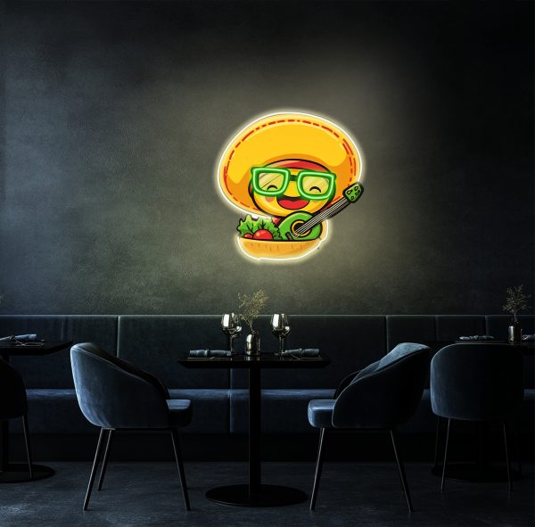 Cute neon - LED light | Big hat and salad vegetables in hand | Funny home decoration | Perfect party atmosphere decoration | Custom neon sign | Custom led sign - 图片 2