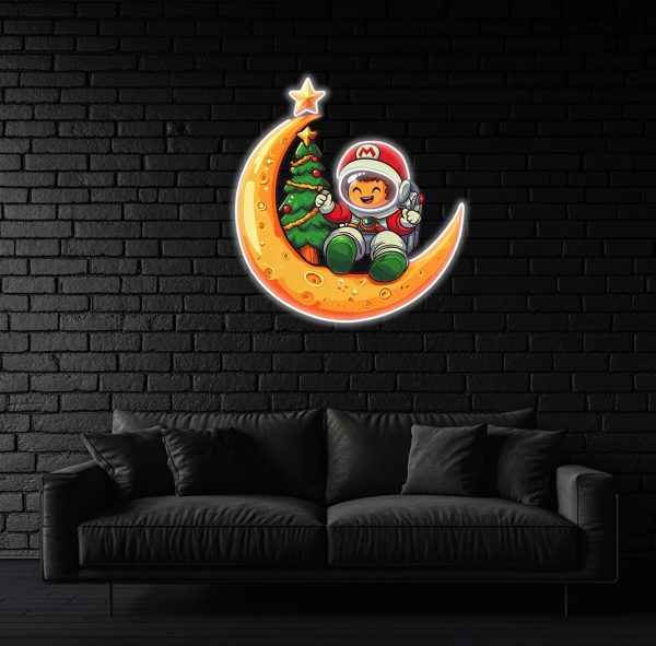 Colorful Christmas space suit: the holiday miracle of astronauts swimming in space neon | Astronaut Neon | Astronaut Art Neon Decoration | Customized Neon | Wall Neon Decoration | Bedroom Decoration | Custom neon sign | Custom led sign - 图片 2