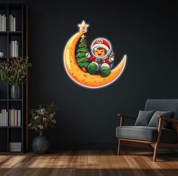 Colorful Christmas space suit: the holiday miracle of astronauts swimming in space neon | Astronaut Neon | Astronaut Art Neon Decoration | Customized Neon | Wall Neon Decoration | Bedroom Decoration | Custom neon sign | Custom led sign - 图片 3