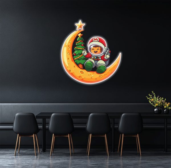 Colorful Christmas space suit: the holiday miracle of astronauts swimming in space neon | Astronaut Neon | Astronaut Art Neon Decoration | Customized Neon | Wall Neon Decoration | Bedroom Decoration | Custom neon sign | Custom led sign - 图片 4