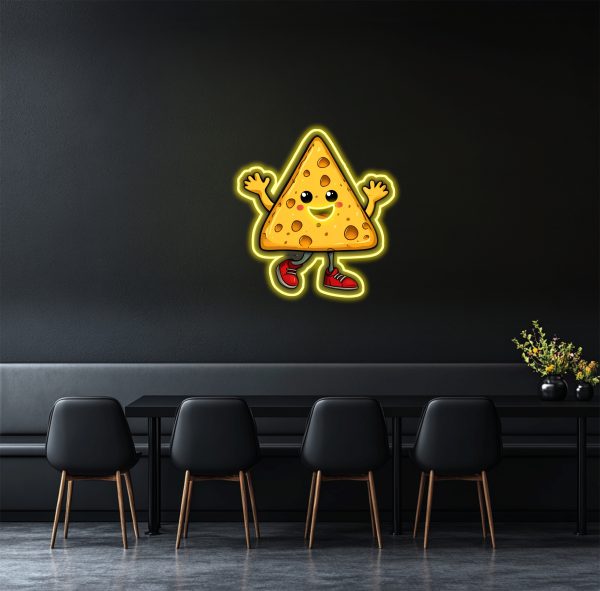 Customized cute waving cheese neon | cheese LED light | cheese neon | cheese LED light | cheese shop wall art decoration | restaurant food wall decoration | Custom neon sign | Custom led sign