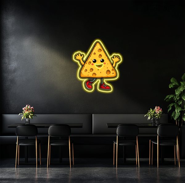 Customized cute waving cheese neon | cheese LED light | cheese neon | cheese LED light | cheese shop wall art decoration | restaurant food wall decoration | Custom neon sign | Custom led sign - 图片 3