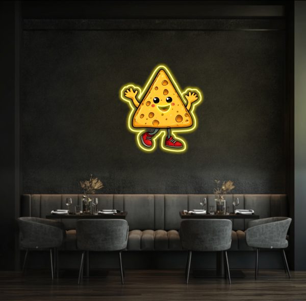 Customized cute waving cheese neon | cheese LED light | cheese neon | cheese LED light | cheese shop wall art decoration | restaurant food wall decoration | Custom neon sign | Custom led sign - 图片 4