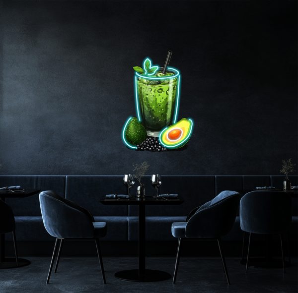 Juice Drink Neon Sign | UV Printing Sign Neon Sign | Juice and Cocktail LED Sign | Bar Wall Art | Custom Neon | Cocktail Bar Wall Decoration | Business Juice Shop Sign | Creative Neon Sign | Beverage Shape LED Light | Restaurant | Kitchen | Party Decoration | Custom neon sign | Custom led sign - 图片 2