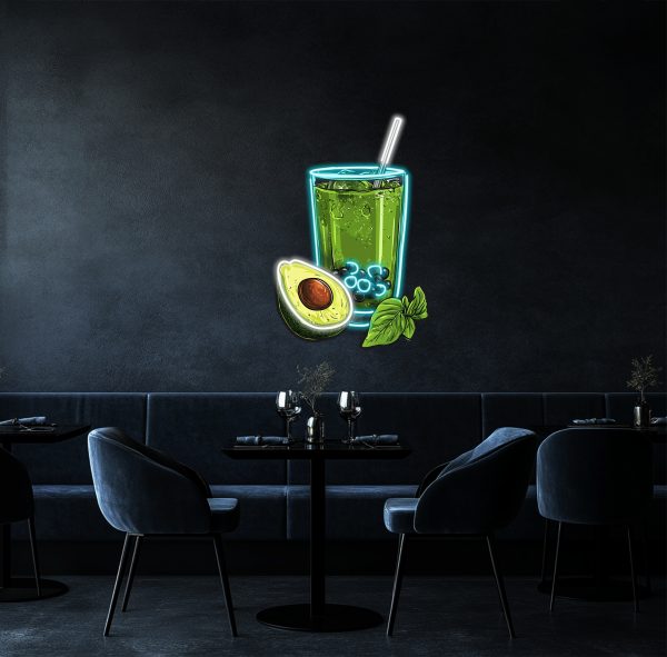 Pearl Milk Tea Drink LED Neon | Milk Tea Drink LED Light | Fast Food Restaurant Cafe Wall Decoration | Restaurant Door Welcome Sign | Cafe Decoration | UV Printing Logo Neon Signage | Custom neon sign | Custom led sign - 图片 2
