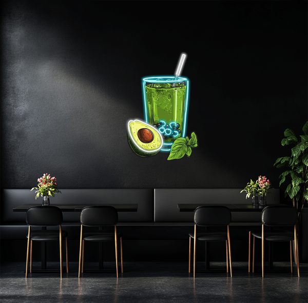 Pearl Milk Tea Drink LED Neon | Milk Tea Drink LED Light | Fast Food Restaurant Cafe Wall Decoration | Restaurant Door Welcome Sign | Cafe Decoration | UV Printing Logo Neon Signage | Custom neon sign | Custom led sign - 图片 3