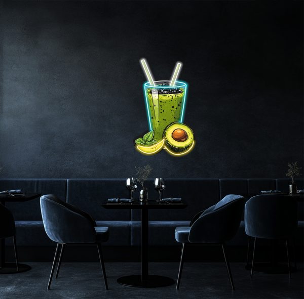 Boba Milk Tea Beverage Neon | Neon Art | Boba Beverage Store Signboard | Pearl Milk Tea Beverage Neon Light | Custom Pearl Beverage Milk Tea | Neon Wall Decoration | Avocado Boba | UV Printing Logo Neon Signage | Custom neon sign | Custom led sign - 图片 2