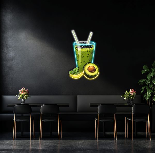 Boba Milk Tea Beverage Neon | Neon Art | Boba Beverage Store Signboard | Pearl Milk Tea Beverage Neon Light | Custom Pearl Beverage Milk Tea | Neon Wall Decoration | Avocado Boba | UV Printing Logo Neon Signage | Custom neon sign | Custom led sign - 图片 3