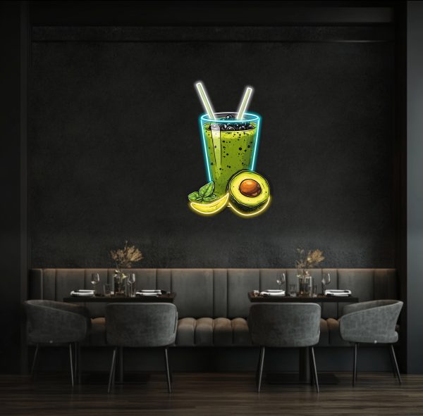 Boba Milk Tea Beverage Neon | Neon Art | Boba Beverage Store Signboard | Pearl Milk Tea Beverage Neon Light | Custom Pearl Beverage Milk Tea | Neon Wall Decoration | Avocado Boba | UV Printing Logo Neon Signage | Custom neon sign | Custom led sign - 图片 4