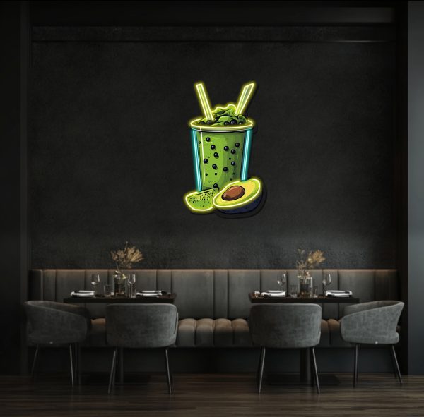 Beverage Cup Neon Light | Pearl Beverage Custom LED Light | Avocado Beverage Neon Light | Shop Home Cute Wall Art Decoration | Personalized Restaurant Welcome Sign | UV Printing Logo Neon Signage | Custom neon sign | Custom led sign - 图片 4