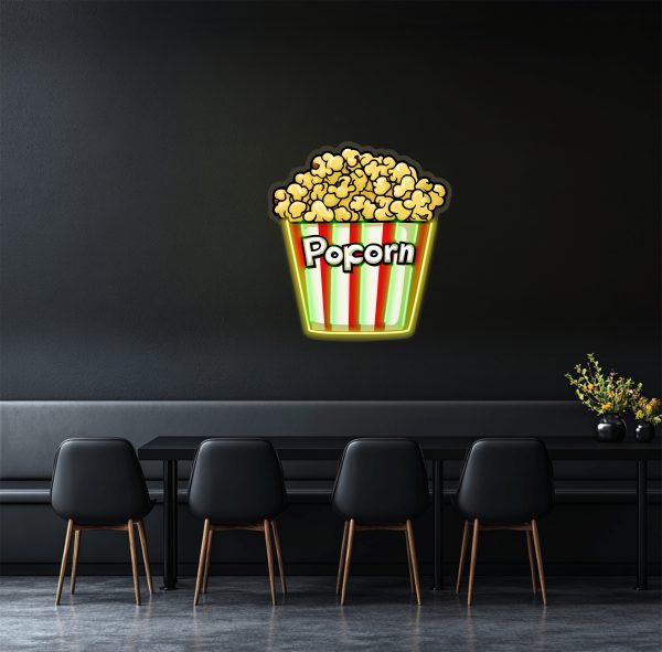 Popcorn Neon | Movie Time LED Light | Movie Neon Light | Cinema Light | Popcorn Bucket LED Light | Custom neon sign | Custom led sign