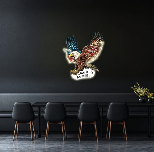American Eagle Neon Wall Decoration | American Flag Wall Decoration | American Neon Eagle Wall Mark | July 4th Independence Day Flag | Patriotic Gift | Custom neon sign | Custom led sign - 图片 4