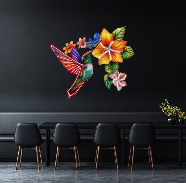 Custom Bird Neon | Vintage Plant Bird Neon Customization | Flower Art Neon Customization | | Custom neon sign | Custom led sign