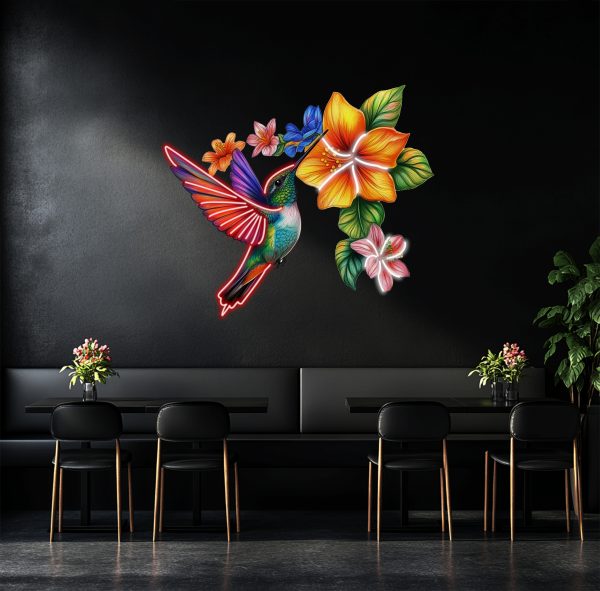Custom Bird Neon | Vintage Plant Bird Neon Customization | Flower Art Neon Customization | | Custom neon sign | Custom led sign - 图片 3