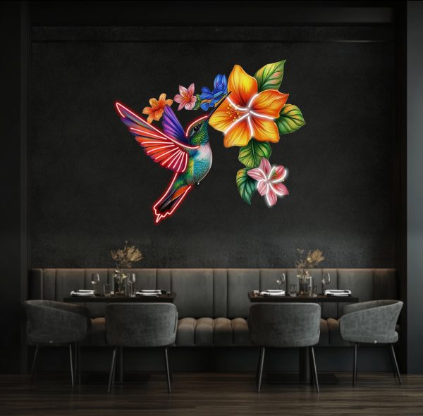 Custom Bird Neon | Vintage Plant Bird Neon Customization | Flower Art Neon Customization | | Custom neon sign | Custom led sign - 图片 4