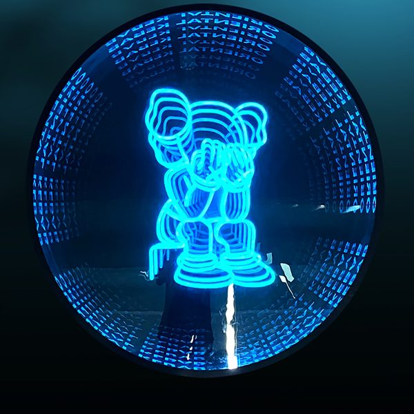 Custom Infinite Mirror Logo: Fascinating LED Wall Art - Handmade | Suitable for Home and Office | Unique Lighting Device | Infinite Reflection - 图片 4