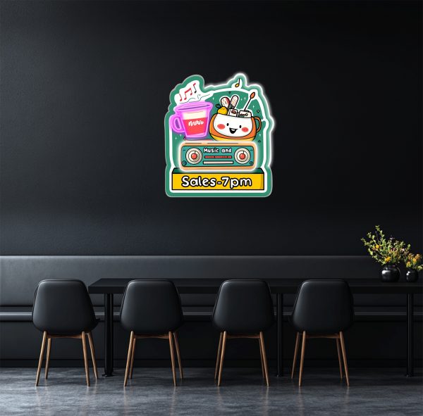 Feel the music neon lamp | LED music wall decoration | DJ studio lamp | game room logo | party neon lamp wall decoration | sonic LED lamp | Custom neon sign | Custom led sign