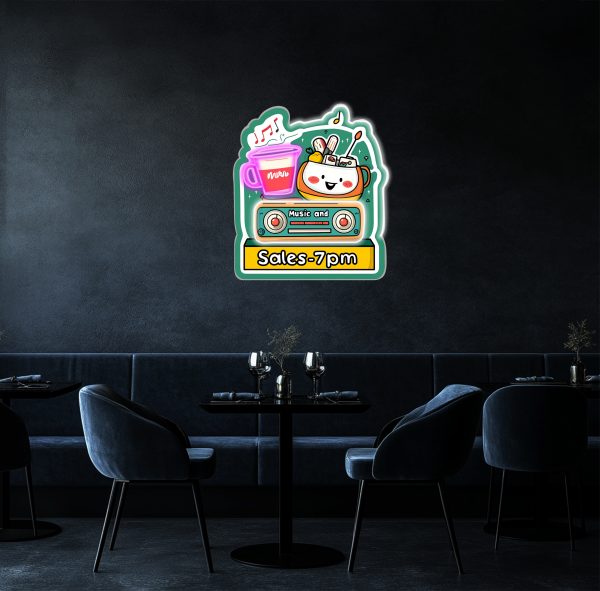 Feel the music neon lamp | LED music wall decoration | DJ studio lamp | game room logo | party neon lamp wall decoration | sonic LED lamp | Custom neon sign | Custom led sign - 图片 2