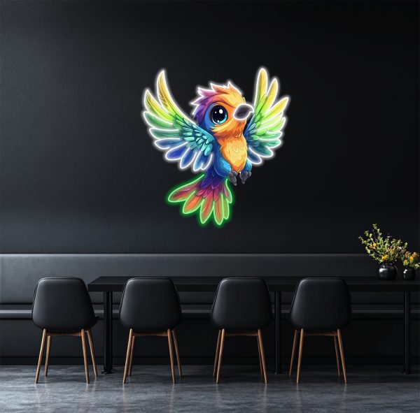 Flying birds with wings neon decoration | LED bird wall decoration | bird lighting sign | bird lovers gift | bird sign neon decoration | Custom neon sign | Custom led sign
